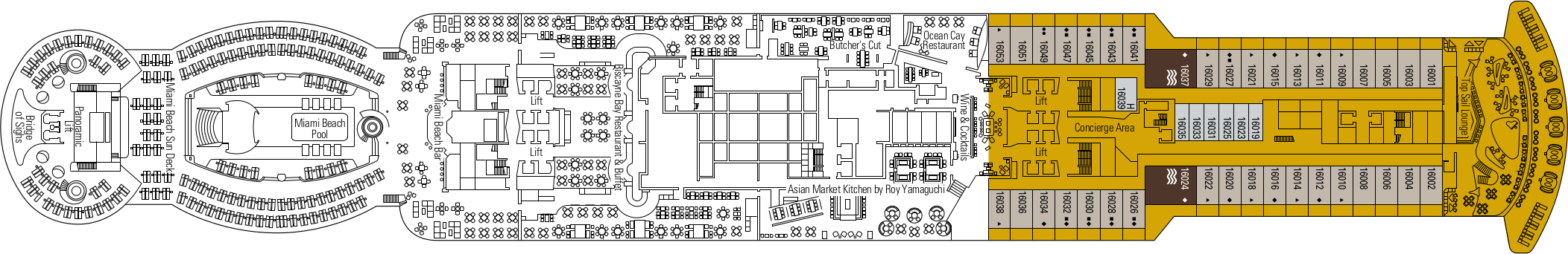 Κατάστρωμα Deck 16 - Miami Beach